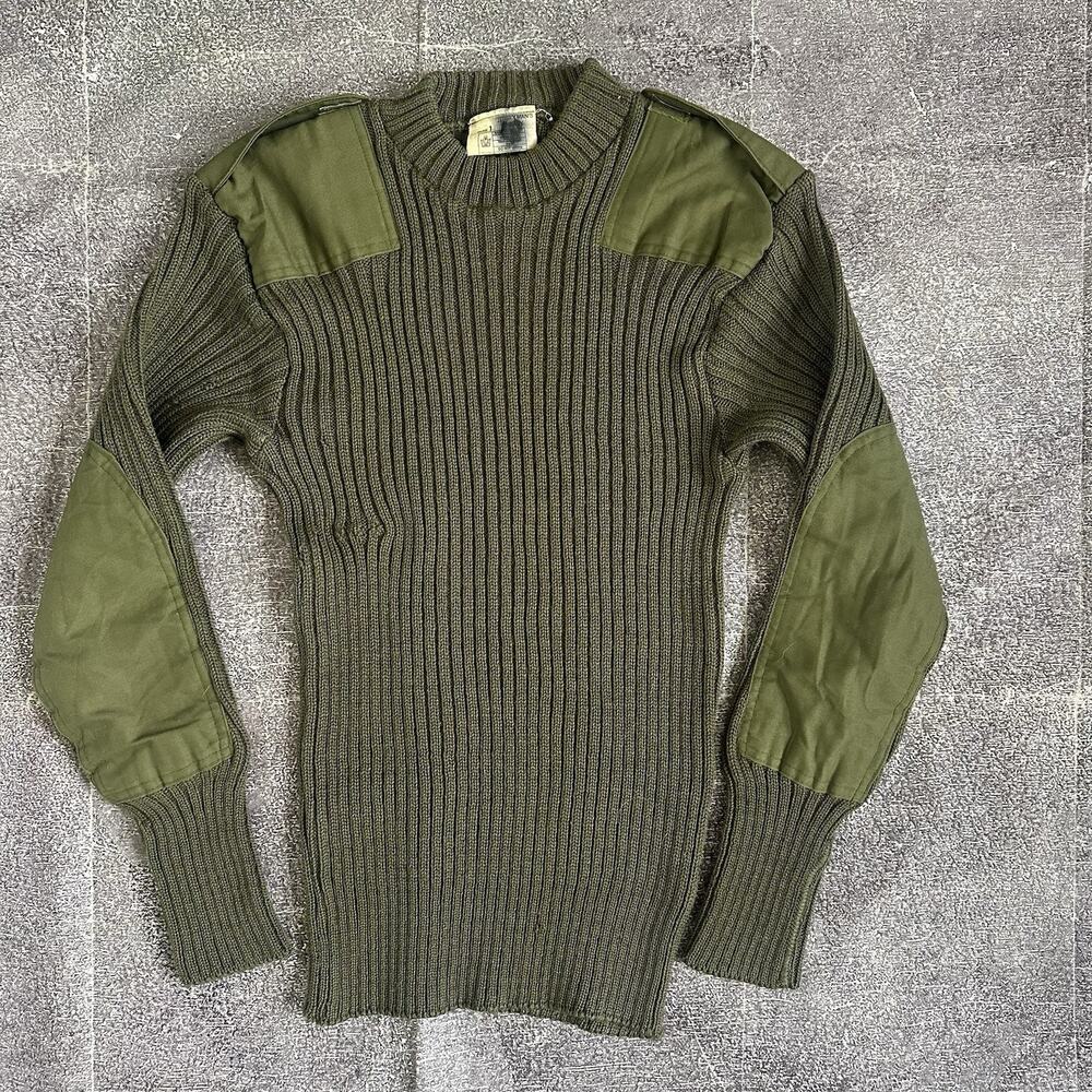 Men's Vintage 80's Jersey Quartermasters Wolly Pully USMC Military Sweater Sz S